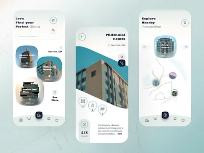 Best Real Estate Mobile App Design app design clean clean ui house rent app ios app minimalist mobile app mobile app design property app real estate agency real estate app design real estate design rent app ui ui design uiux
