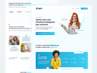 Tryplo checkout checkout form features landing page onepage ui ux web design