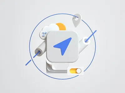 Weather UI 3D 3d 3d art 3d artist animation brand branding color design graphic design illustration logo motion graphics ui ux