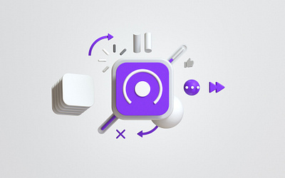 Podcast UI 3D 3d 3d art 3d artist animation brand branding color design graphic design illustration logo motion graphics ui ux