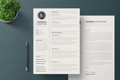 Professional Resume CV & Cover Letter clean cover cover letter cv cv design cv template design illustration job job cv minimal modern modern cv professional professional cv professional job professional resume resume resume design resume template