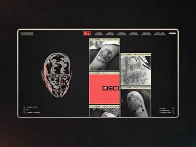 Chrome Tattoo Paris #3 🤖 - Tattoo & Profile 3d animation art direction branding concept cyberpunk dystopia effect grid interaction interactive interface layouts typography ui ui design vintage web webdesign website