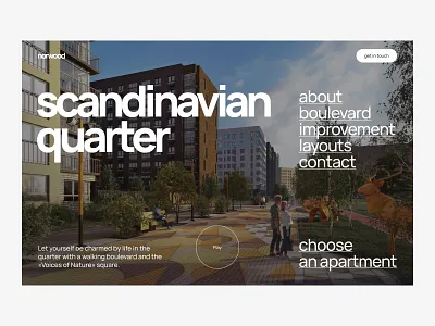 Norwood landing page apartments building design desktop home landing page madeontilda minimal real estate real estate website realtor residence scandi scandinavian swiss ui ui trends web web design website