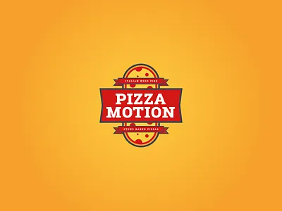 Pizza Motion logo concept brand branding graphic design icon illustration logo pizza vector