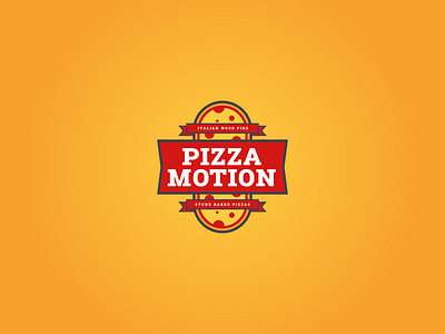 Pizza Motion logo concept brand branding graphic design icon illustration logo pizza vector