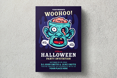 Halloween Party Flyer Template catalog clean design flyer cover flyer template graphic design halloween halloween flyer halloween party halloween posterflyer illustration indesign magazine night october print printable pumpkin template thriller