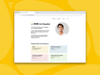 Personal website sneak peek design ui web design