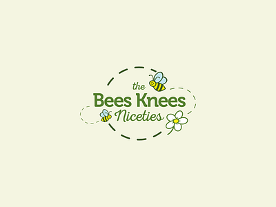 The Bees Knees Niceties, client logo animals bee brand branding cute design friendly graphic design honey icon illustration logo vector