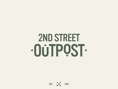 2nd Street Outpost Branding branding illustration typography vector