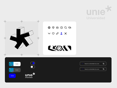 Digital Brand Assets - UNIE University app brandassets branding dashboard design digital graphic design ui uikit ux