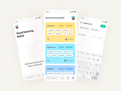 Grocery task reminder app UI app design app interface daily ui figma grocery app grocery app ui interface task reminder task reminder app ui to do to do list to do list app ui ui ui ux