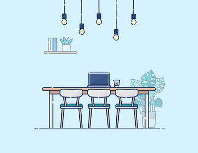 Coworking art artoftheday coworking flat illustration flat vector illustration