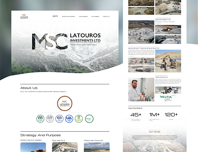 🌄 Latouros Investments | Landing page construction cyprus design gypsum quarrie ui ux website wordpress