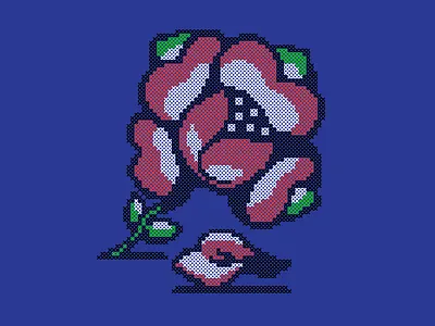 Xokbil-Chuy bordado design digital flor flower ill illustration illustrator mayan mexico punto de cruz vector wacom yucatan