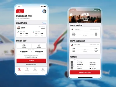 FLY EMIRATES APP REDESIGN - FLIGHT APP UX DESIGN airline app boarding pass emirates flight fly emirates ios ui ux