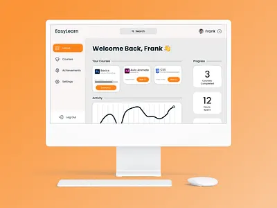 Online Learning Dashboard adobe xd app course dashboard dashboard design education learn learn plattform online course online learning ui uidesign uiux ux