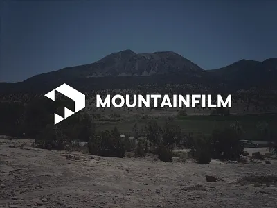 MountainFilm branding cinema festival film letter m logo concept logo design logo exploration m logo mf monogram mountain mountainfilm negative space unfold