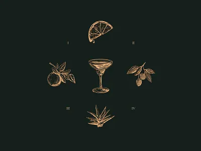 Spirit cocktail engraving inktober margarita mixology recipe tequila