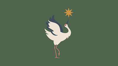 The Highlight branding crane identity illustration logo mascot star