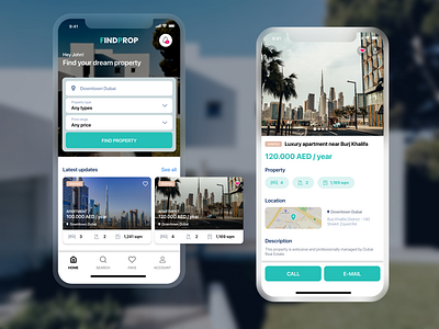 FINDPROP - PROPERTY APP - UX DESIGN app dubai ios property property app uae ui ux