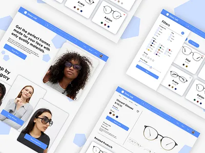 Concept for e-commerce site: Glass Lab. branding design glasses logo modern typography ui user interface design ux
