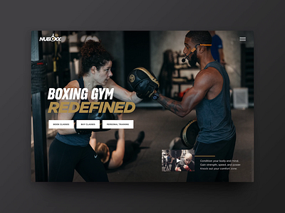 NUBOXX Fitness - Prototype animation boxer boxing branding clean dc design fitness gym homepage landing page layout masculine modern prototype training ui urban web website