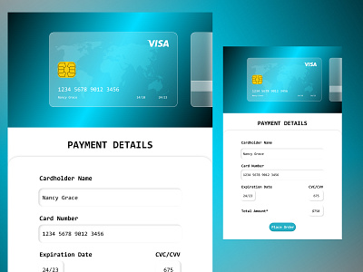 Daily UI Challenge Day 002 - Credit Card Checkout 3d animation app app desigbn behance branding cooldesigns design dribbble graphic design illustration logo motion graphics ui
