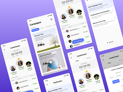 Donation Campaign ✨✨ app blog branding campaign design files leaderboard profile ui ux