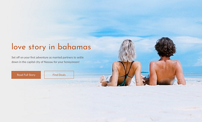 Love Story in Bahamas Blog bahamas blog blog site design graphic design hero section layout love love story ui ui design web design website design