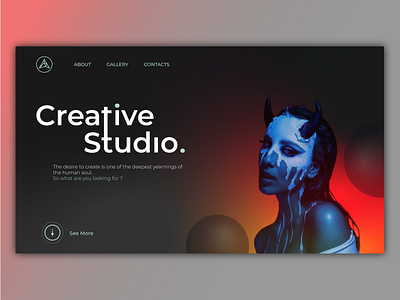 Website CreativeStudio landing page UI/UX 3d design graphic design landingpage ui uiux ux website