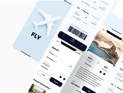 Flight ticket booking app airplane airport boarding pass booking app design flight ticket ios travel