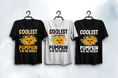 Coolest Pumpkin T-Shirt Design typography t shirt