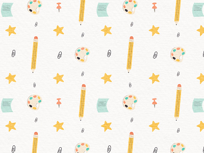School seamless pattern. Children background template