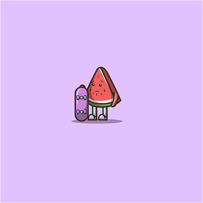 SAD Watermelon branding cartoon cute design graphic design icon illustration logo mascot nft vector