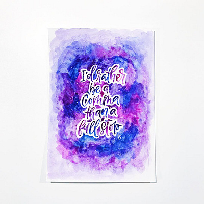 Watercolor Lettering: Quote 3 design illustration lettering typography watercolor