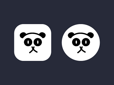 Panda App Icon brand branding design graphic design ui vector