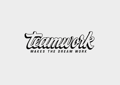 Shirt Design: Teamwork design illustration lettering typography vector