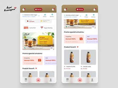 Kopi Kenangan app branding coffee coffeeshop design ui uidesign uiux ux uxdesign