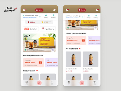 Kopi Kenangan app branding coffee coffeeshop design ui uidesign uiux ux uxdesign