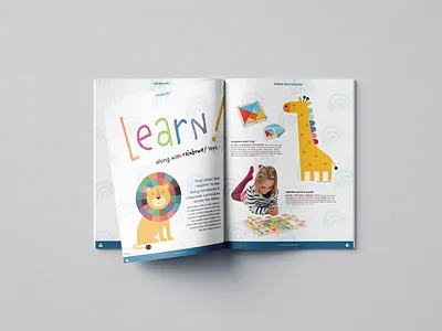rainbowe! Children's Toy Magazine branding catalog children design indesign kids logo magazine photoshop rainbow toy toys typography