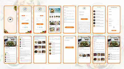 Food Recipe Mobile App | UI Design appdesign appui creative design design mobile mobile design mobileui professional ui uidesign uiux unique