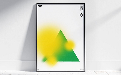Primitive color forms framed minimal poster rgb simple