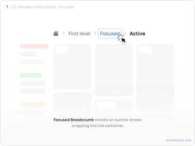 Breadcrumbs UI design tutorial & inspiration app breadcrumbs component design figma focus focused navigation state templates ui ui kit ux