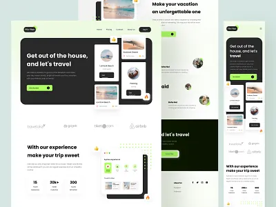 Plin-Plan Travel Landing Page - Bandland UI Kit adventure apps figma landingpage mobile travel trip uidesign uiux web webdesign