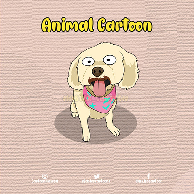 CUSTOME ANIMAL CARTOON affordable art animals animation artist branding cartoon cartoonworld cute design dog funny illustration logo pet lovers support small bussinees