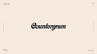 Countergram Logotype branding design font logo logotype typeface typography vector