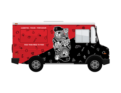 Rejected Food Truck Concept branding design doodle food truck illustration ipad logo rejected sketch