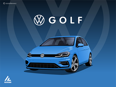 VW Golf - Vector Car car car illustration car vector cars design design car golf illustration illustration minimalist illusttration car minimalist vector vector car volkswagen volkswagen golf vw vw golf