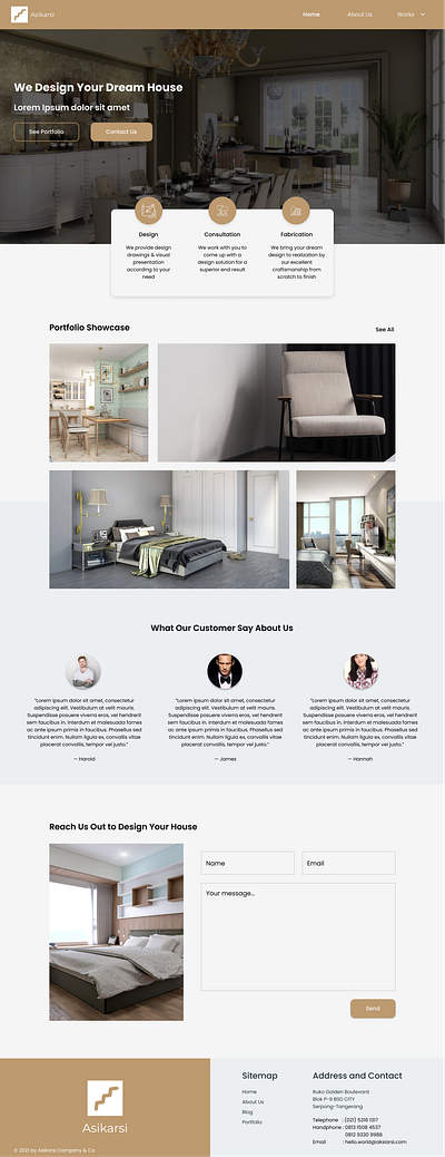 Architecture Studio Landing Page Design landing page ui ui design ui ux website