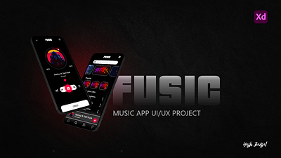Music App UI/UX Project adobe app ui uc dark theme dark theme ui design editing music music app music app ui ux ui ui ux
